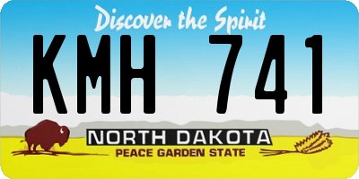 ND license plate KMH741