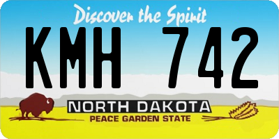 ND license plate KMH742