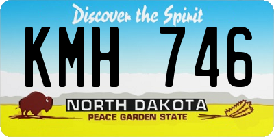 ND license plate KMH746