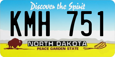 ND license plate KMH751