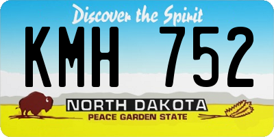 ND license plate KMH752