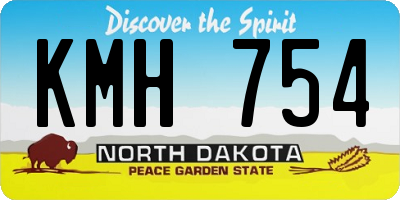 ND license plate KMH754