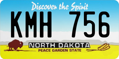 ND license plate KMH756