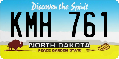 ND license plate KMH761