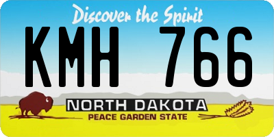 ND license plate KMH766