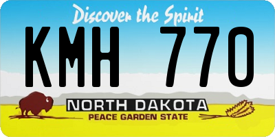 ND license plate KMH770