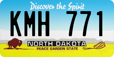 ND license plate KMH771
