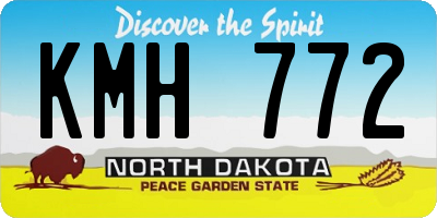 ND license plate KMH772