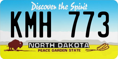 ND license plate KMH773