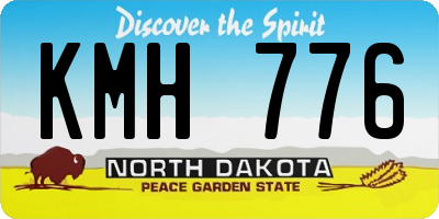 ND license plate KMH776