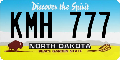 ND license plate KMH777
