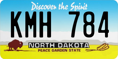ND license plate KMH784