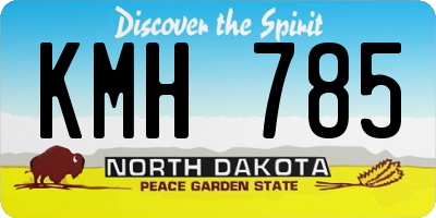 ND license plate KMH785