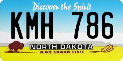ND license plate KMH786