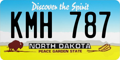 ND license plate KMH787
