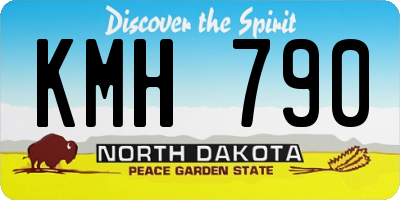 ND license plate KMH790
