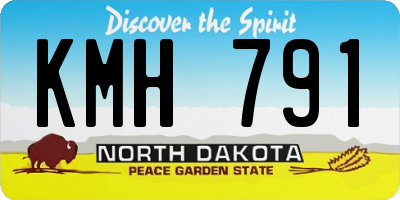 ND license plate KMH791
