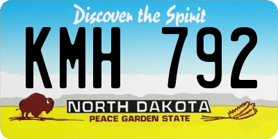 ND license plate KMH792