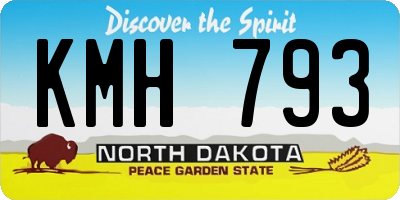 ND license plate KMH793