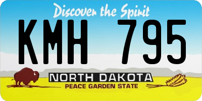 ND license plate KMH795