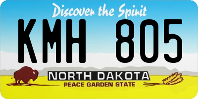 ND license plate KMH805