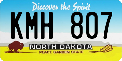 ND license plate KMH807