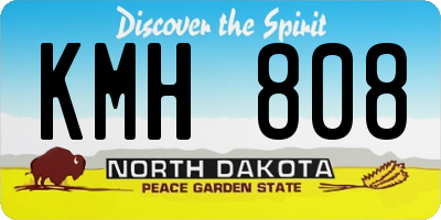 ND license plate KMH808