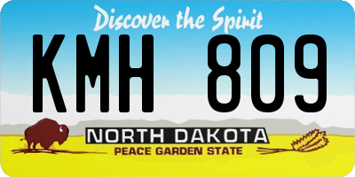ND license plate KMH809