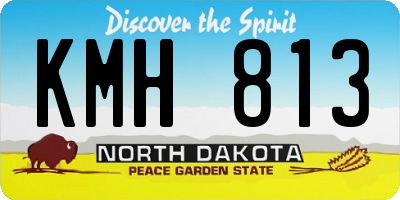 ND license plate KMH813