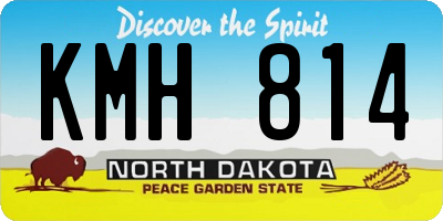 ND license plate KMH814