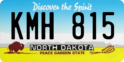 ND license plate KMH815