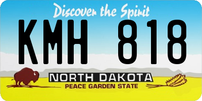 ND license plate KMH818