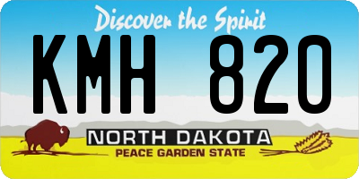 ND license plate KMH820