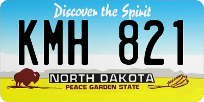 ND license plate KMH821
