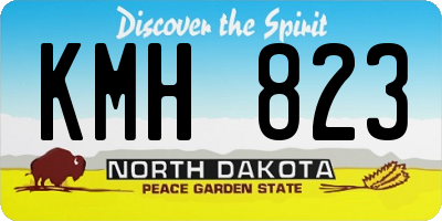 ND license plate KMH823