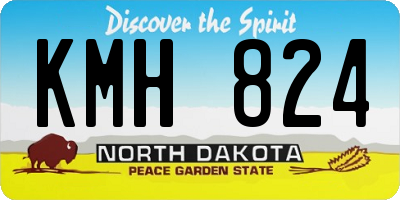 ND license plate KMH824