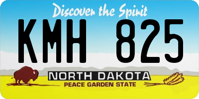 ND license plate KMH825