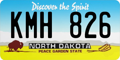 ND license plate KMH826
