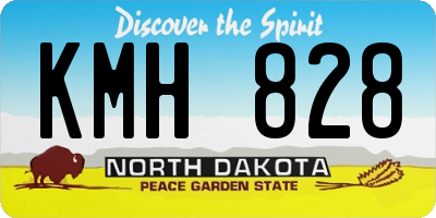 ND license plate KMH828