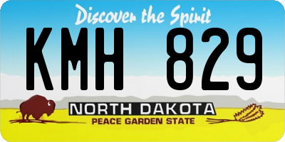 ND license plate KMH829
