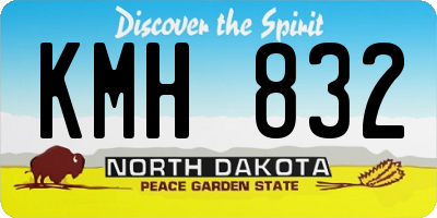 ND license plate KMH832
