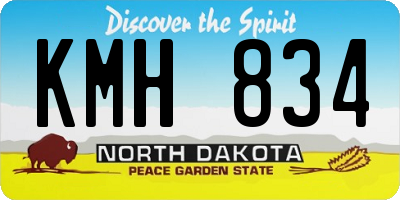 ND license plate KMH834