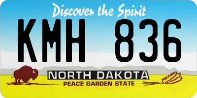ND license plate KMH836