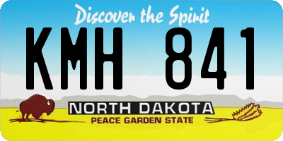 ND license plate KMH841