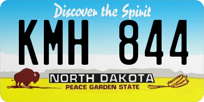 ND license plate KMH844