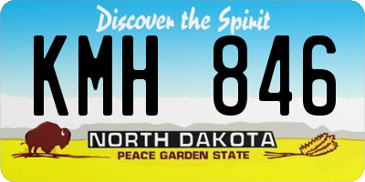ND license plate KMH846