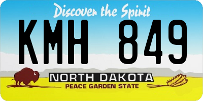 ND license plate KMH849
