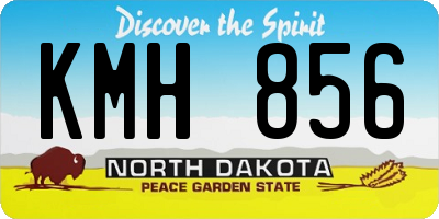 ND license plate KMH856