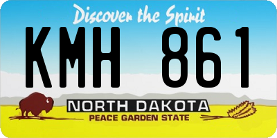 ND license plate KMH861