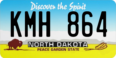 ND license plate KMH864